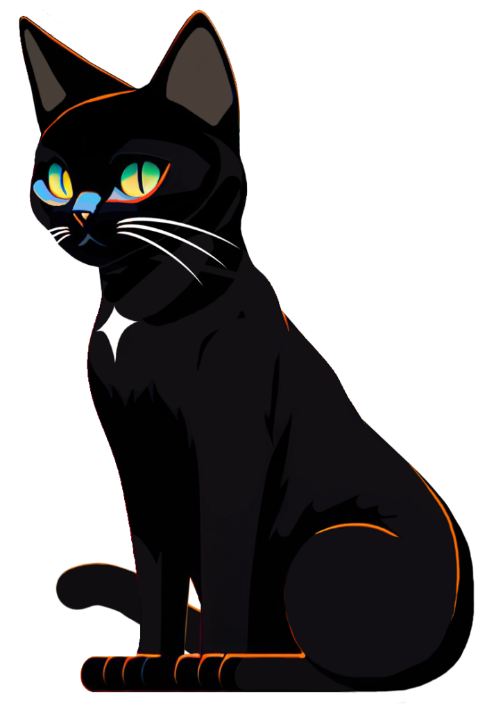 Black Cat tattoo for Scrambles that he never used, based on his real life cat.